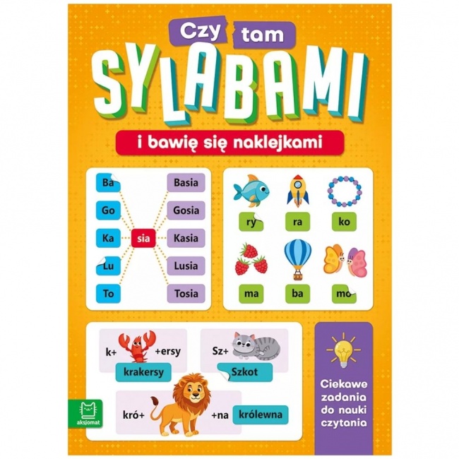 Czytam sylabami i bawię się naklejkami Wydawnictwo Aksjomat