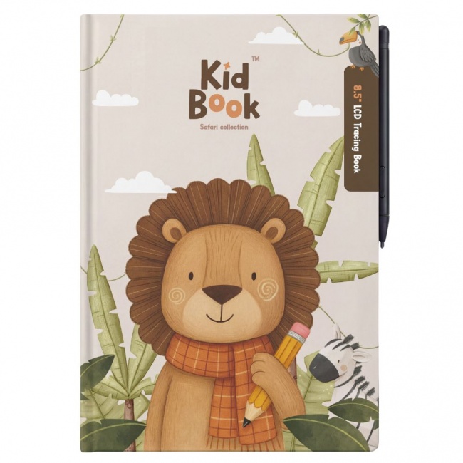 Tablet graficzny z kartami pracy do rysowania KidBook Kidinex - Safari