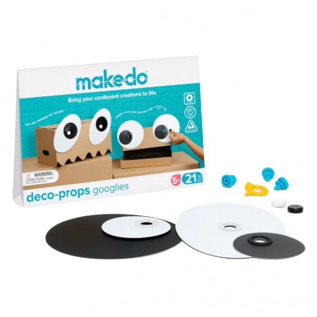 Zestaw kreatywnych kształtów Makedo Deco-Props - Googlies 21 el.