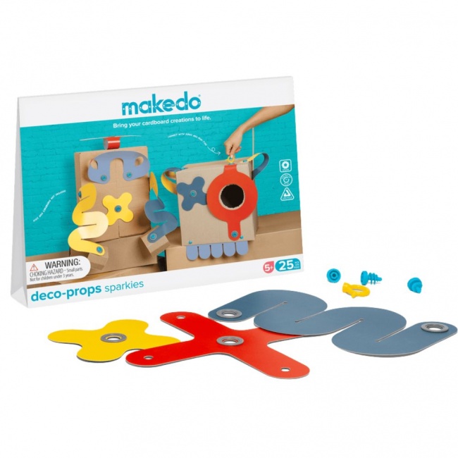 Zestaw kreatywnych kształtów Makedo Deco-Props - Sparkies 25 el.