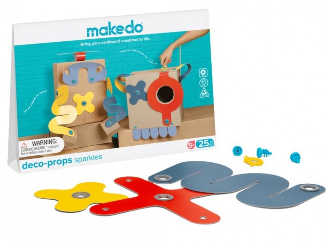 Dekoracyjne dodatki do kartonowych konstrukcji Deco-Props Makedo - Sparkies 25 el.