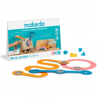 Zestaw kreatywnych kształtów Makedo Deco-Props - Twisties 18 el.