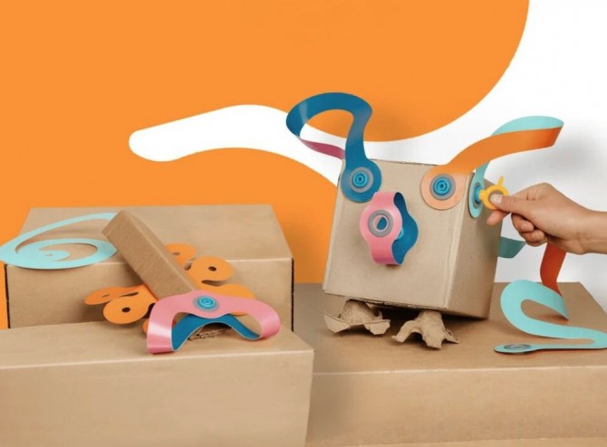 Dekoracyjne dodatki do kartonowych konstrukcji Deco-Props Makedo - Twisties 18 el.