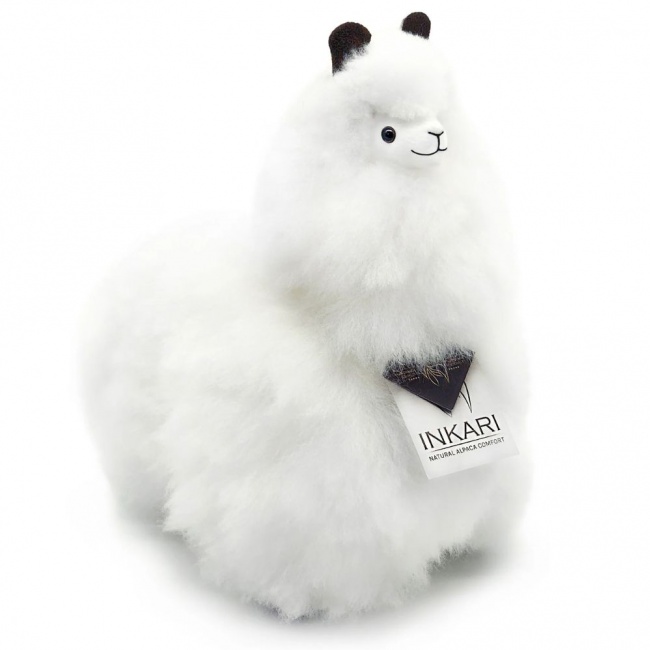 Puszysta maskotka Alpaka Inkari Naturals - Ivory White 32 cm