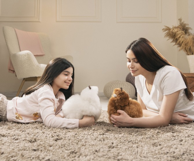 Puszysta maskotka z wełny Alpaka Inkari