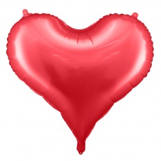 Balon foliowy Party Deco - Serce czerwone 75 x 64,5 cm