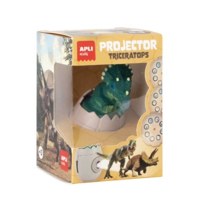 Projektor z wymiennymi dyskami Apli Kids - Dinozaur Triceratops
