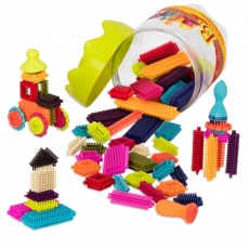 Klocki jeżyki w słoju Stackadoos in Jar B. Toys - 68 elementów