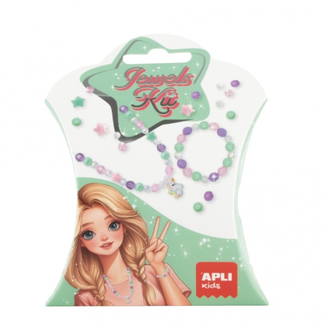 Zestaw do tworzenia naszyjników i bransoletek DIY Kit Apli Kids - Jednorożec