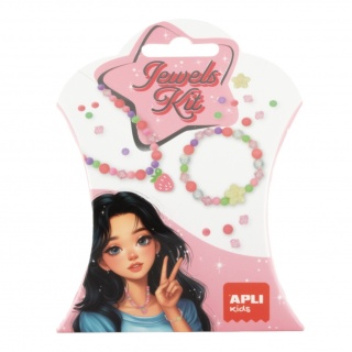 Zestaw do tworzenia naszyjników i bransoletek DIY Kit Apli Kids - Truskawka