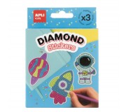 Diamentowe naklejki DIY Apli Kids - Kosmos