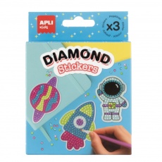 Diamentowe naklejki DIY Apli Kids - Kosmos