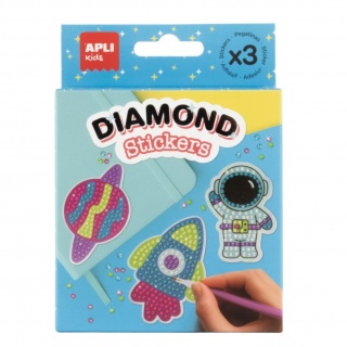 Diamentowe naklejki DIY Apli Kids - Kosmos