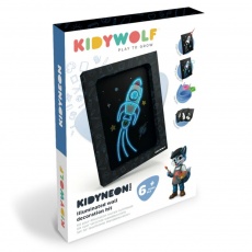 Zestaw do tworzenia świecącej dekoracji ściennej Kidywolf - Kidyneon Pack 9 szt.