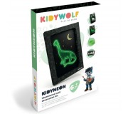 Zestaw do tworzenia świecącej dekoracji ściennej Kidywolf - Kidyneon Dino 3 szt.