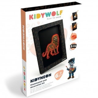 Zestaw do tworzenia świecącej dekoracji ściennej Kidywolf - Kidyneon Zwierzęta 3 szt.