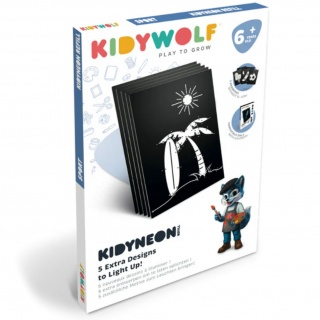 Wkłady do tworzenia świecącej dekoracji ściennej Kidywolf - Kidyneon Sport 5 szt.