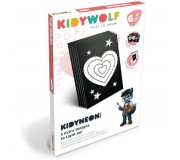 Wkłady do tworzenia świecącej dekoracji ściennej Kidywolf - Kidyneon Happy 5 szt.