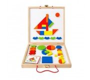 Drewniane magnesy Djeco układanka w walizce - Geoform