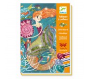 Zestaw artystyczny z brokatem Djeco - Syreny