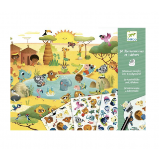 Zestaw kalkomanii Djeco - Krainy