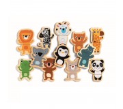 Drewniane Puzzle Magnetyczne Djeco - Dżungla 24 elementy