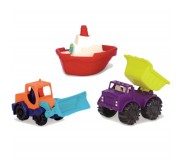 Zestaw trzech mini pojazdów B. Toys - Loaders & Floaters