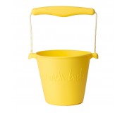 Składane wiaderko do wody i piasku Scrunch Bucket - Pastelowy Żółty