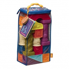 Miękkie klocki Elemenosqueeze B. Toys - duży zestaw