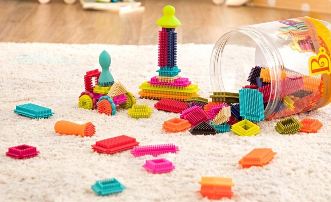 Klocki jeżyki w słoju - Stackadoos B. Toys