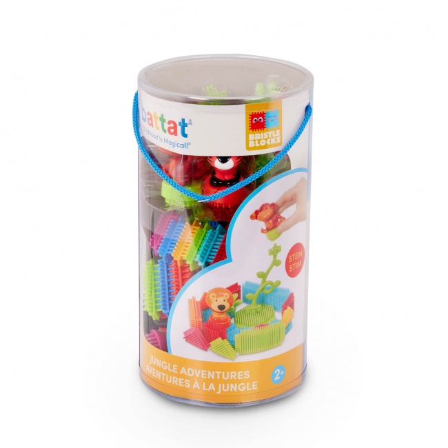 Klocki jeżyki w tubie Bristle Blocks Battat - Dżungla
