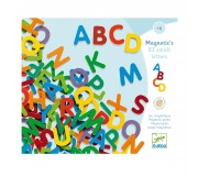 Drewniane magnesy Djeco - Literki 83 szt.
