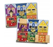 Drewniana tablica z zamkami Melissa & Doug - Zwierzątka