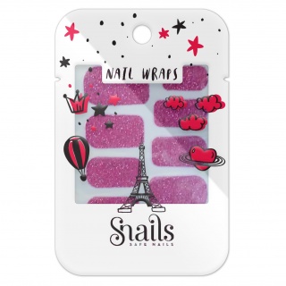 Naklejany lakier Nail Wraps Snails - Red Carpet