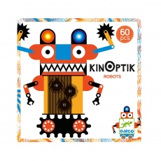 Układanka magnetyczno-optyczna Djeco - Kinoptik Roboty