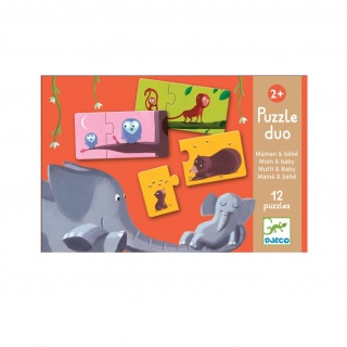 Puzzle Duo Djeco dla najmłodszych - Mamy i ich dzieci