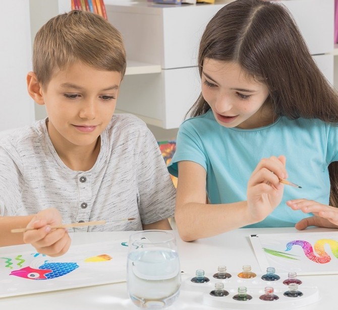 Zestaw do malowania Aquarellum Junior SentoSphere Motyle i kwiaty