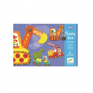 Ruchome puzzle Duo Djeco dla najmłodszych - Pojazdy