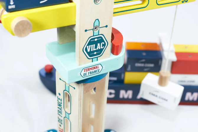 Dźwig drewniany dla dzieci Vilac