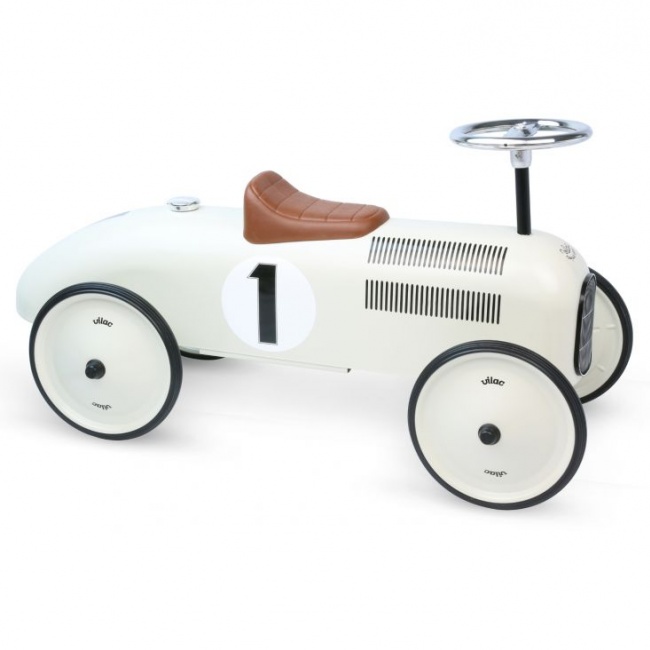 Metalowy jeździk retro Vilac - Biały