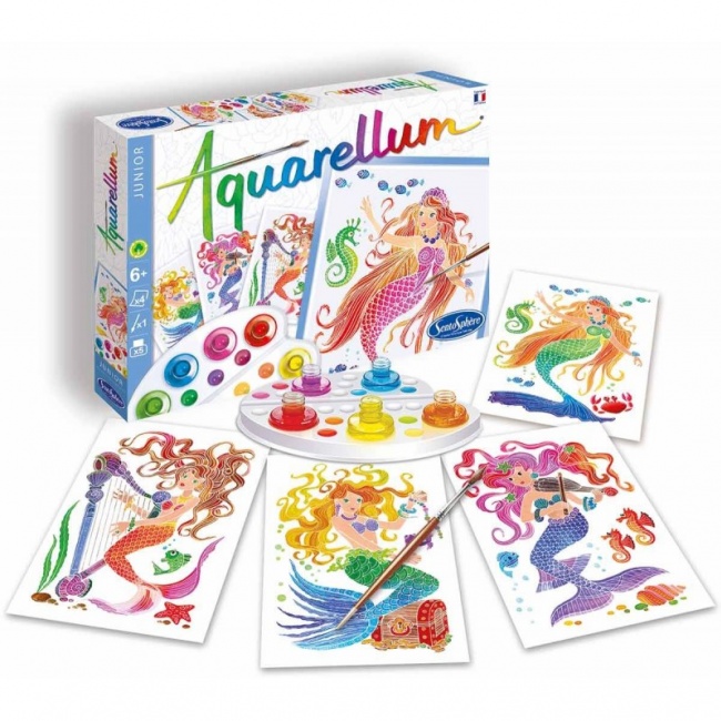 Zestaw do malowania Aquarellum Junior SentoSphere - Syreny