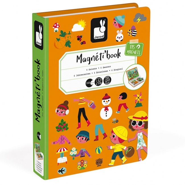 Magnetyczna układanka Magnetibook Janod - 4 pory roku