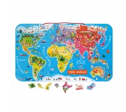 Puzzle magnetyczne Janod - Mapa świata