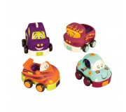 Cztery miękkie autka B. Toys - Wheeeels Nowy Kolor