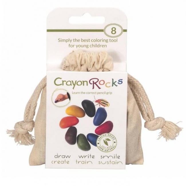Kredki Crayon Rocks w bawełnianym woreczku - 8 kolorów