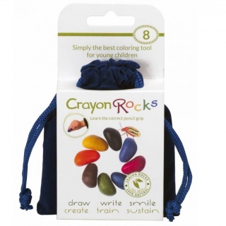 Kredki Crayon Rocks w aksamitnym woreczku - 8 kolorów