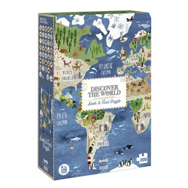 Puzzle edukacyjne z grą Londji - Odkryj Świat