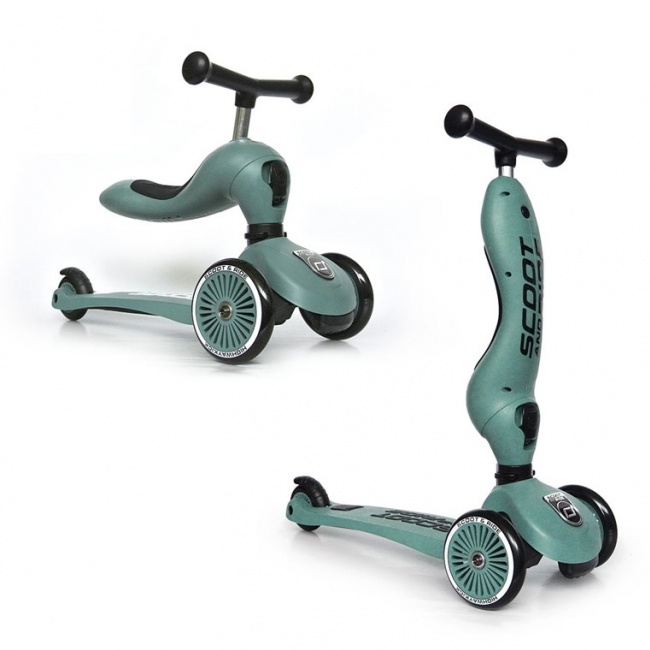 Hulajnoga i rowerek 2w1 Highwaykick SCOOTANDRIDE 1-5 lat - Forest