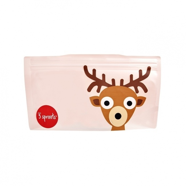 Torebka Strunowa na Przekąski 3 Sprouts - Jeleń Pink