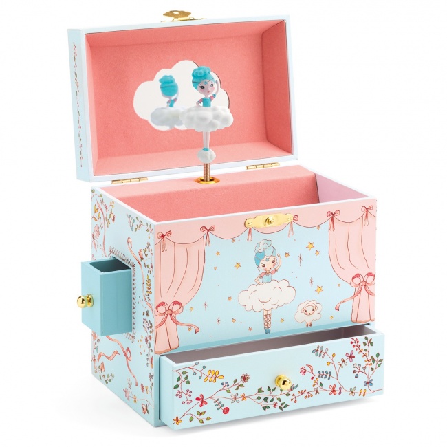 Szkatułka z pozytywką Djeco - Ballerina na scenie